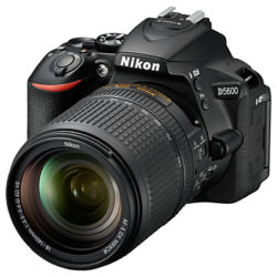 Nikon D5600 Digital SLR Camera with 18-140mm VR Lens, HD 1080p, 24.2MP, Wi-Fi, Optical Viewfinder, 3.2 Vari-Angle LCD Touch Screen, Black